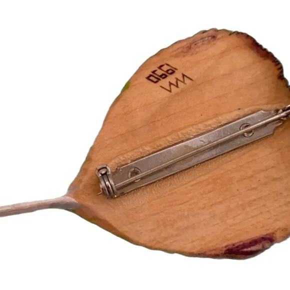 RARE: Vintage, Peacock Feather Brooch - Picture 2 of 2